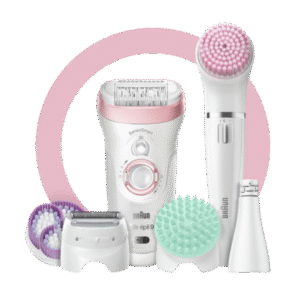 Braun Silk-épil Beauty Set 9 9-995 Deluxe 9 in 1 Wireless Wet&Dry Hair Removal, Epilator, Shaver, Exfoliating Cleansing Kit for Face and Bod