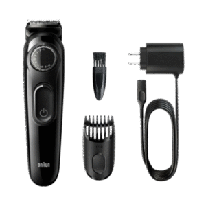 Beard Trimmer 3 for Face and Hair, Black/Grey with precision dial, BT3222