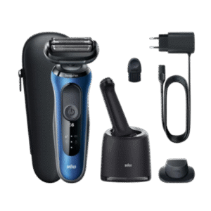 Series 6 60-B7200cc Wet & Dry shaver with Smart Care center and 1 attachment, blue.