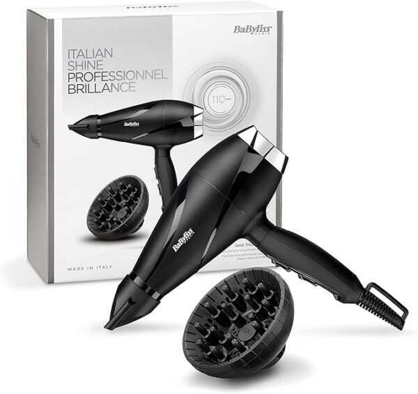 BaByliss 6713DE Hair Dryer – 2200W AC Motor, Ionic Technology & Frizz Control