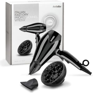 BaByliss 6715DE Hair Dryer – 2400W Professional AC Motor Dryer with Ionic Frizz Control
