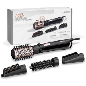 BaByliss AS964 Air Styler – 1000W 4-in-1 Rotating Hot Air Brush with Ionic Frizz Control
