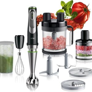 Braun MultiQuick 9 MQ9185XLI – 1200W Hand Blender Kit with 3 Speeds, ActiveBlade & XL Accessories