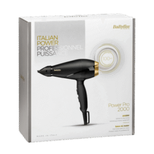 BaByliss 6704E Power Pro Hair Dryer 2000 Watt - Black/Gold