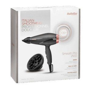 Babyliss Smooth Pro Hair Dryer, 2100 Watt, 6709DE - Black Rose Gold