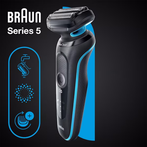 Braun Series 5 51‑M1000s – Wet & Dry Foil Shaver with AutoSense, 50‑Min Li‑Ion Battery - Image 5
