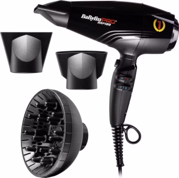 BaBylissPRO BAB7000IE Rapido Hair Dryer – Ultra-Light 2200W Professional Dryer with Ferrari-Designed Motor - Image 2