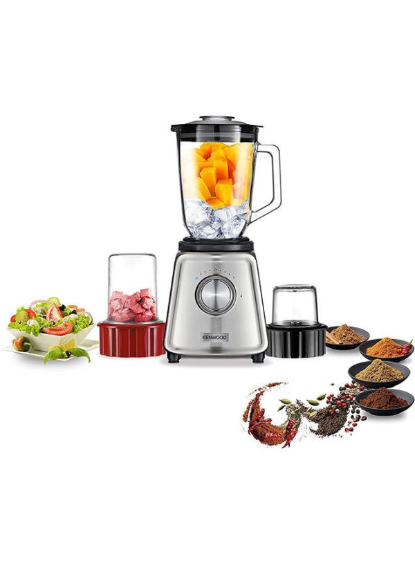 Kenwood BLP44.270SS 800W Glass Blender with Mill & Meat Chopper ‐ 1.5-2 L, 2 Speeds + Pulse - Image 2