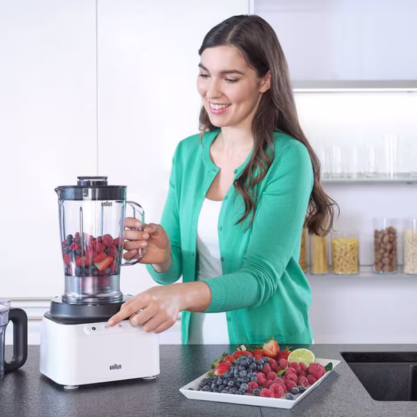 Braun PureEase FP3132 Food Processor – 800 W, 2.1 L Bowl + 1.2 L Blender, 2 Speeds + Pulse (Black) - Image 2