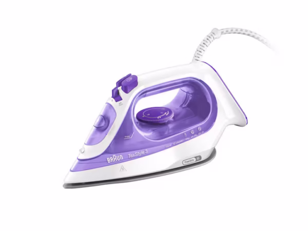 Braun TexStyle 3 SI3042.VI Steam Iron – 2350W, Violet FreeGlide‑3D SuperCeramic, 270 ml Tank