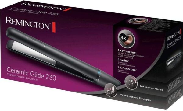 Remington Ceramic Glide 230 S3700 – 110 mm Floating Plates with 4× Protection (150–230 °C) - Image 2