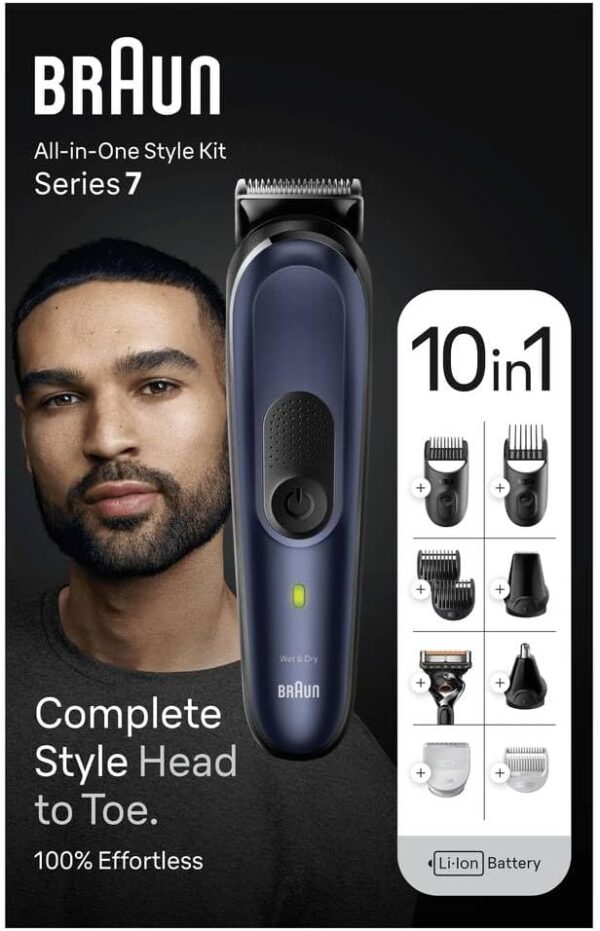 Braun MGK7421 10‑in‑1 Body & Beard Grooming Kit – 100‑Minute Li‑Ion, AutoSense, Waterproof - Image 5