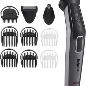 BaByliss MT727SDE Multi Trimmer – 10-in-1 Grooming Kit for Face, Beard & Body