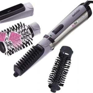 BaByliss 2735E 1000W Rotating Hot‑Air Brush – 4‑in‑1 Ceramic, Ionic, Straightening & Curling
