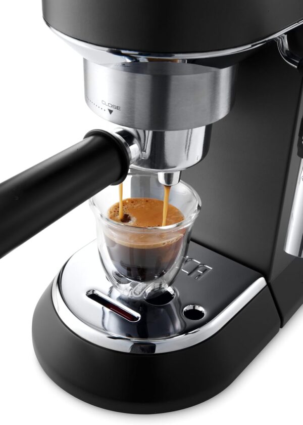 DeLonghi Dedica EC685.BK 15‑Bar Pump Espresso Machine – Slim Manual Barista Model (Black) - Image 2