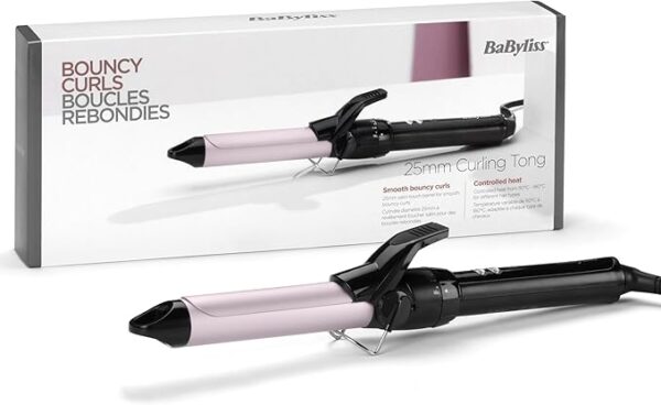 BaByliss C325E Sublim’ Touch Pro 25 mm Curling Iron – 10 Heat Levels, Ceramic Barrel, 180 °C Salon Performance