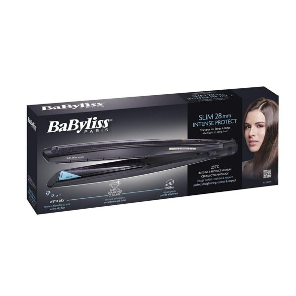 BaByliss ST327E Hair Straightener – Wide Diamond Ceramic Plates with 235°C for Thick & Curly Hair - Image 2