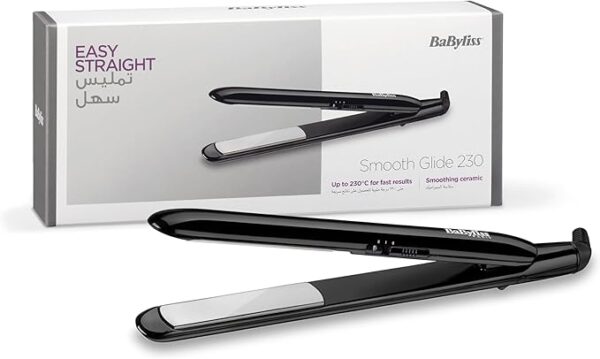 BaByliss ST240SDE Hair Straightener – Sleek Ceramic Straightener with 230°C High Heat for All Hair Types