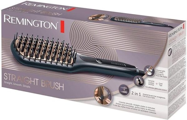 Remington CB7400 Straightening Hair Brush – 3‑Heat Anti‑Static Ceramic - Image 2