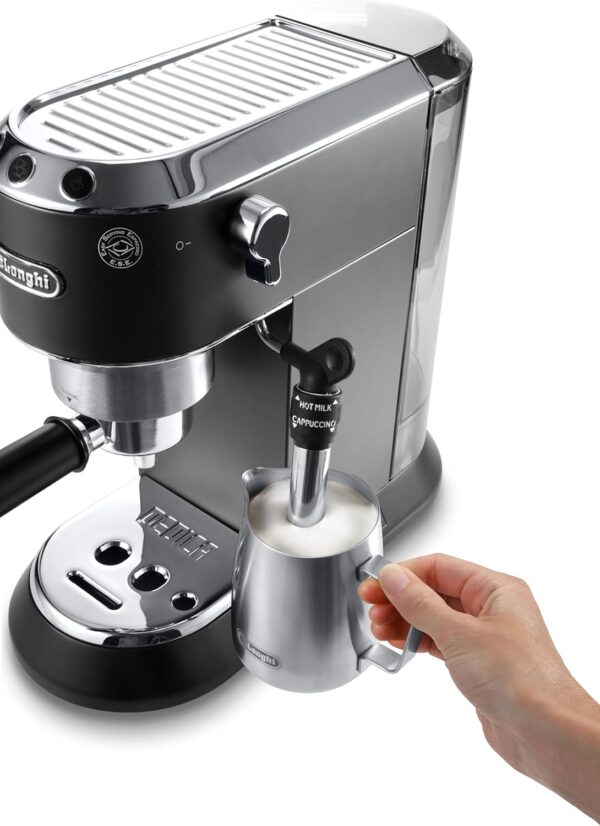 DeLonghi Dedica EC685.BK 15‑Bar Pump Espresso Machine – Slim Manual Barista Model (Black) - Image 3