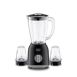 Black+Decker BX365-B5 400W Blender with 1.5L Jar & 2 Grinder Mills – 3-in-1 Kitchen Set