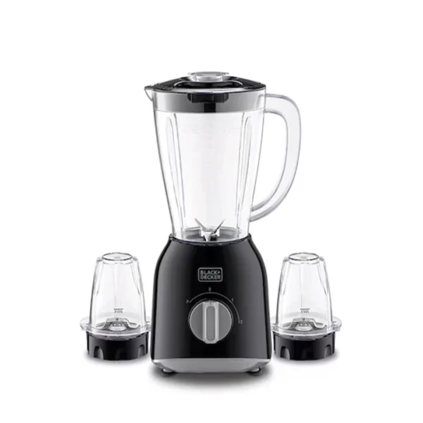 Black+Decker BX365-B5 400W Blender with 1.5L Jar & 2 Grinder Mills – 3-in-1 Kitchen Set