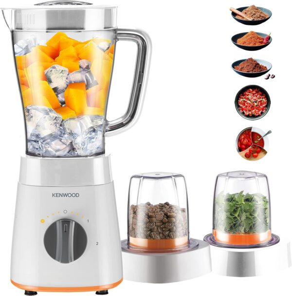 Kenwood BLP15.360WH 500W Blender with 2L Jug & 2 Mills – White - Image 4