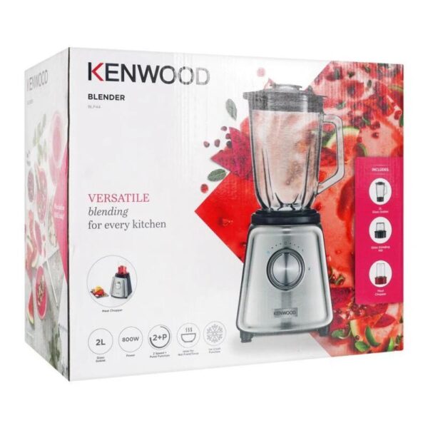 Kenwood BLP44.270SS 800W Glass Blender with Mill & Meat Chopper ‐ 1.5-2 L, 2 Speeds + Pulse - Image 4