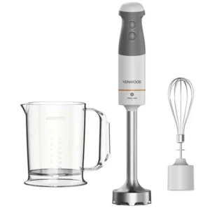 Kenwood HBM-02 600W Metal Hand Blender – 0.6 L Turbo Stick, White/Silver