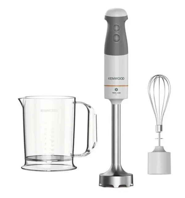 Kenwood HBM-02 600W Metal Hand Blender – 0.6 L Turbo Stick, White/Silver