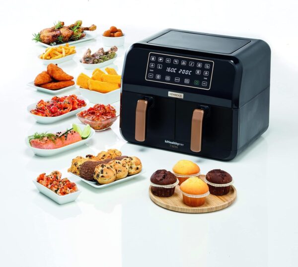 Kenwood HFP70.000BK 8 L Dual Air Fryer – Dual-Zone, 1700 W, Sync & Max-Crisp - Image 4