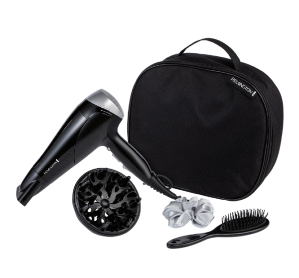 Remington Style Edition D3171GP – 2200 W Hair Dryer Gift Set with Diffuser, Paddle Brush & Silk Scrunchie - Image 2