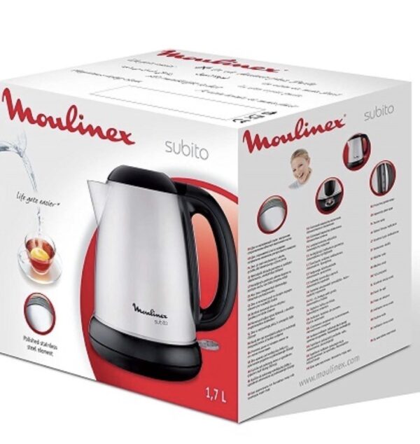 Moulinex BY550D10 Subito Electric Kettle – 1.7L • 2400W • Stainless Steel - Image 3
