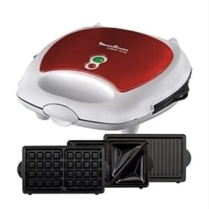 Moulinex SW612543 Snack Time 3-in-1 Sandwich Maker – 700W • Interchangeable Plates • Easy Storage