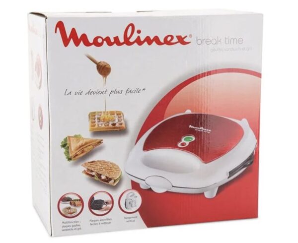 Moulinex SW612543 Snack Time 3-in-1 Sandwich Maker – 700W • Interchangeable Plates • Easy Storage - Image 2
