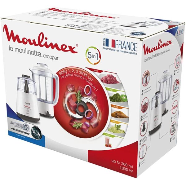 Moulinex DPA241 Chopper – 1000W • 1L Bowl • Easy One-Touch Operation - Image 3
