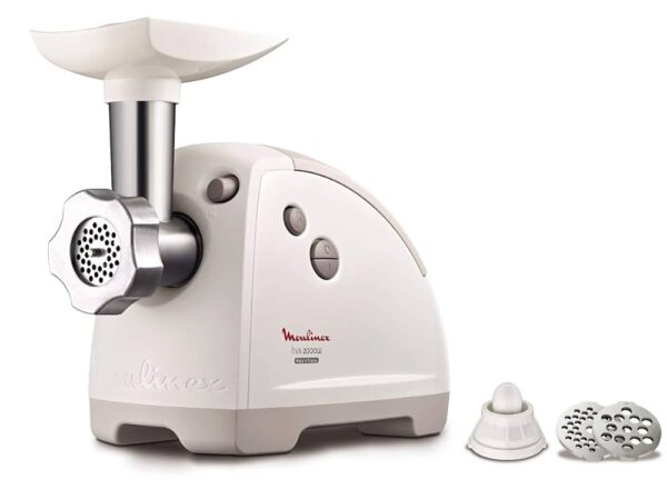 Moulinex ME620132 Meat Mincer HV8 Plus – 2000W • 2.6 kg/min • 3 Grids + Kebbe & Sausage Attachments