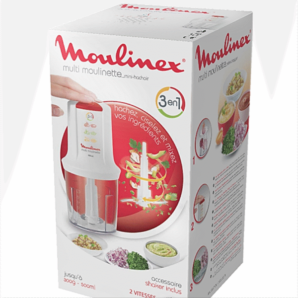 Moulinex AT711131 Multi Moulinette 400 W Mini Chopper – 0.5 L • 2 Speeds + Pulse • Stainless Steel Blade - Image 3