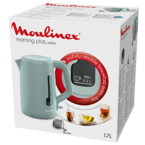 Moulinex Morning BY2M1310 Electric Kettle 1.7 L – 2400 W • Express Boil • Eucalyptus Finish - Image 3