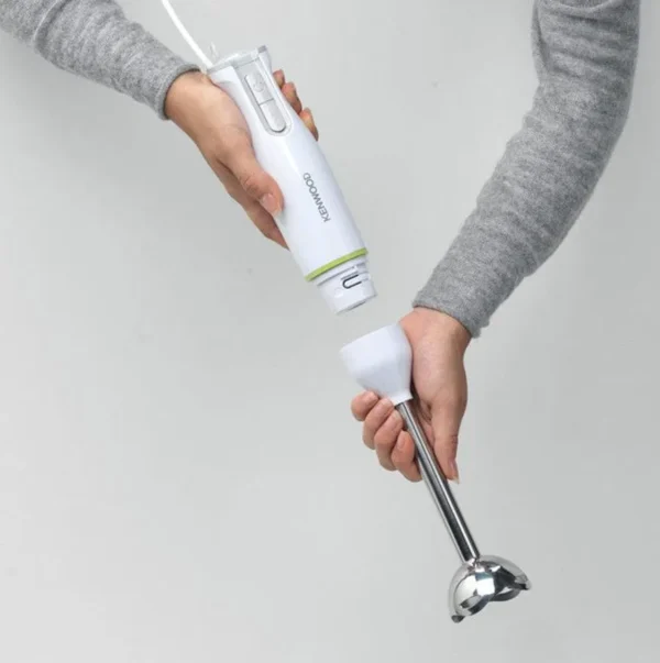 Kenwood HBM-02 600W Metal Hand Blender – 0.6 L Turbo Stick, White/Silver - Image 2