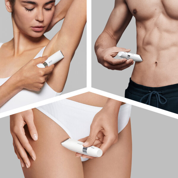 Braun BS1000 Body Mini Trimmer – Wet & Dry, Portable Body Hair Removal with Trimming Comb (White) - Image 3