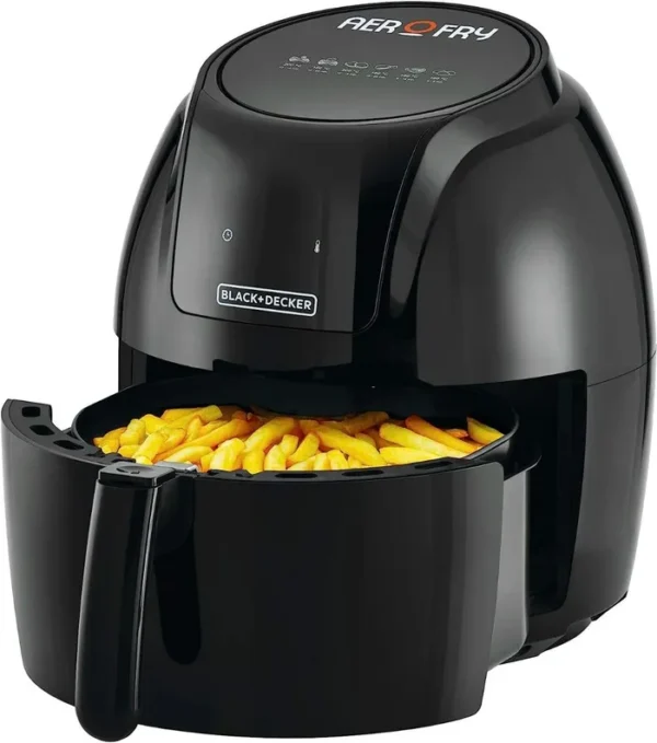 Black+Decker XL Digital Air Fryer AF625-B5 – Rapid-Air 5.6 L Healthy Cooking + 60-Min Timer - Image 3