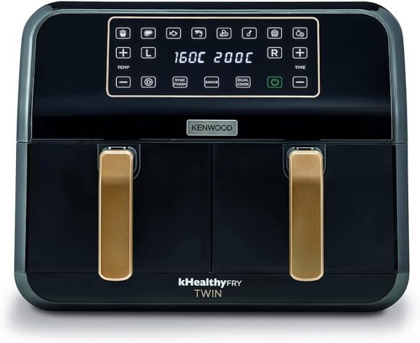 Kenwood HFP70.000BK 8 L Dual Air Fryer – Dual-Zone, 1700 W, Sync & Max-Crisp