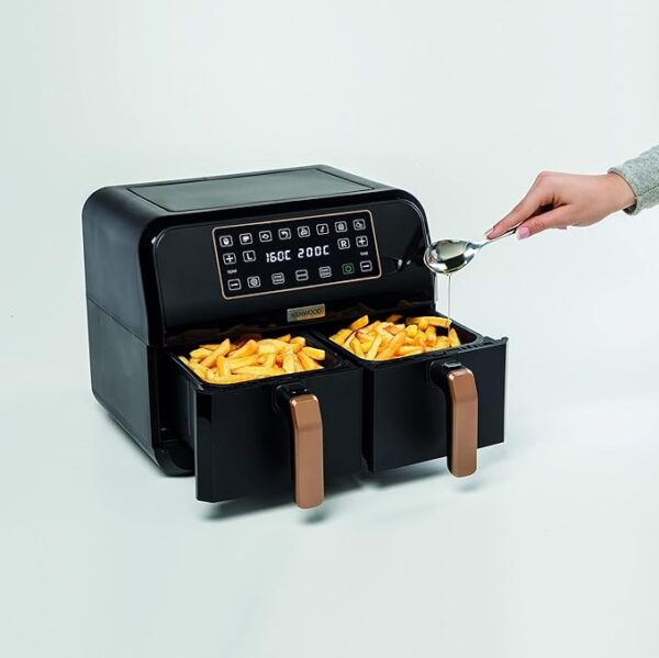Kenwood HFP70.000BK 8 L Dual Air Fryer – Dual-Zone, 1700 W, Sync & Max-Crisp - Image 2
